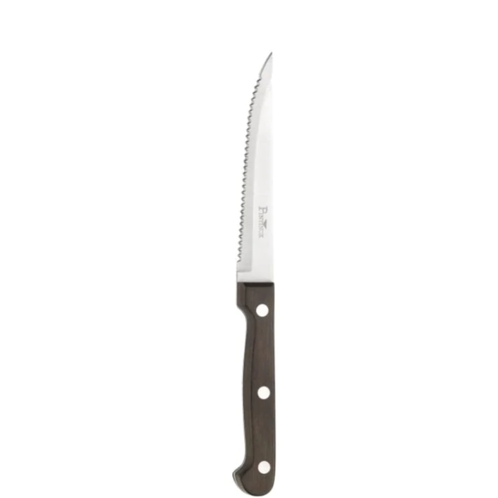 Steakmesser P-WOOD, Klinge Chromstahl 13/0, Holzgriff, 24,5 cm lang