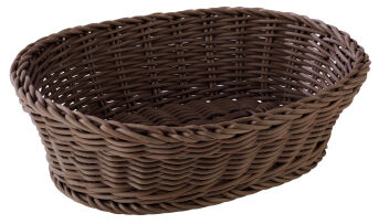 Korb PROFI LINE oval, 25 x 19 cm, PP braun