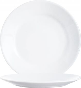 Teller RESTAURANT WHITE flach rund Fahne, Ø 22,5 cm, weiß