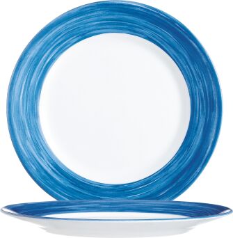 Teller BRUSH BLUE JEAN flach rund Fahne, Ø 25,2 cm
