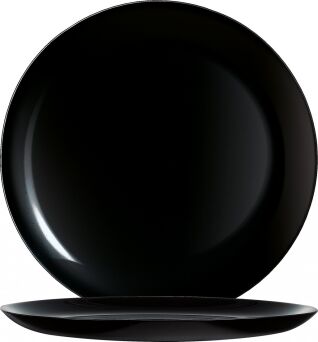 Teller EVOLUTIONS BLACK flach rund coup, Ø 25 cm, schwarz