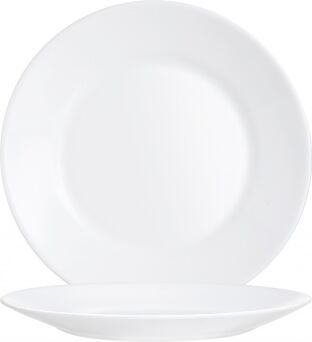 Teller RESTAURANT WHITE flach rund Fahne, Ø 23,5 cm, weiß
