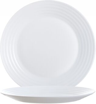 Teller STAIRO WHITE flach rund Fahne, Ø 19 cm, weiß