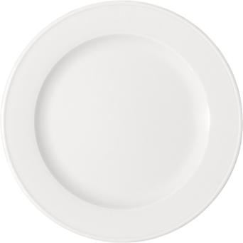 Teller BONN/BISTRO flach rund Fahne, Ø 30 cm, weiß
