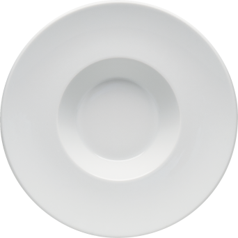 Teller MAÎTRE tief rund breite Fahne, Ø 28 cm, weiß