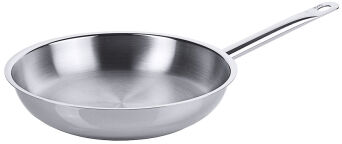 Bratpfanne Ø 24 cm, Edelstahl 18/10 hochglänzend