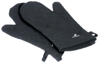Küchenhandschuhe/Fäustlinge aus gesteppter schwarzer Baumwolle, PSA-Schutzklasse II
