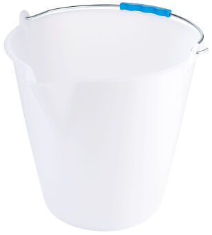 Kunststoffeimer 15 ltr., graduiert, PE weiß