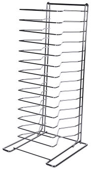 Pizzablechhalter, verchromt, für 15 Pizzableche