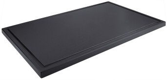 Schneidbrett GN 1/1, 53 x 32,5 cm, Kunststoff schwarz, mit Saftrille