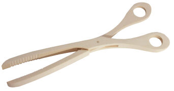 Gurkenzange 28 cm lang, aus Buchenholz