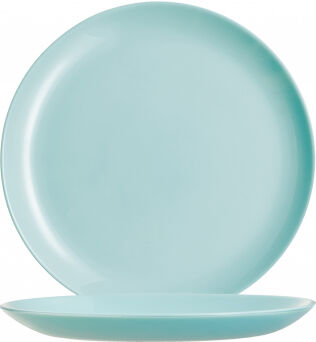 Teller DIWALI LIGHT TURQUOISE flach rund coup, Ø 25 cm, türkis