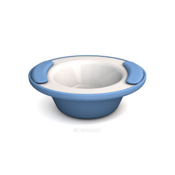 Thermoschale 200 ml, Ø 19 cm, hellblau/weiß
