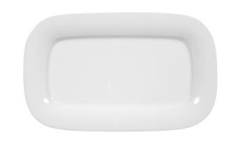 Platte SAVOY eckig, 23 x 14 cm, weiß