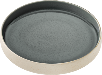 Teller NARA tief rund hoher Rand, Ø 24 cm, grau