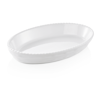 Backform oval, 28 x 17 cm, weiß
