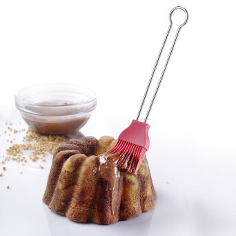 Brat-/Backpinsel SILICONE, 20 cm lang, Edelstahlgriff