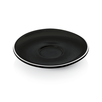 Espresso-Untertasse ITALIA BLACK, ø 12,5 cm, schwarz-weiß