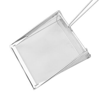 Schaumkelle rechteckig, 66 cm lang, Edelstahl