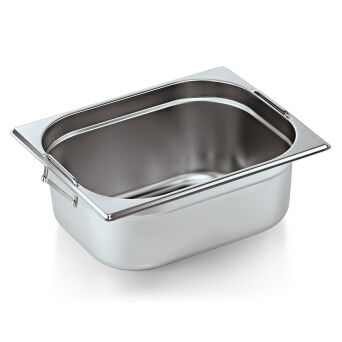 GN 1/2-100 tief, GN CORE Gastronormbehälter mit Fallgriffen, CNS 