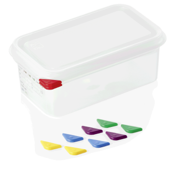 GN 1/4-100 mm tief, GN 86 Gastronormbehälter inkl. Deckel, PP transparent BPA-frei