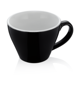 Espresso Doppio-Obertasse ITALIA BLACK, 0,18 ltr., schwarz-weiß