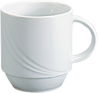 Kaffeebecher DONNA, 0,28 ltr., weiß mit Relief