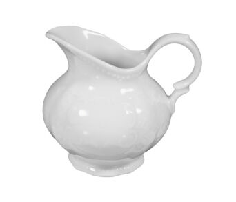 Milchgießer SALZBURG, 0,15 ltr., weiß mit Relief