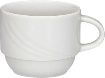 Obertasse DONNA, 0,18 ltr., weiß mit Relief