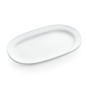 Servierplatte oval, 36 x 21 cm, weiß