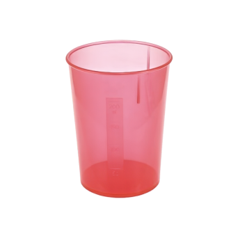 Schnabelbecher-Unterteil, 250 ml, PP rot-transluzent