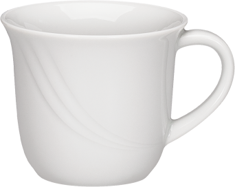 Schoko-Obertasse DONNA, 0,21 ltr., weiß mit Relief