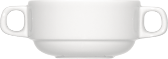 Suppenobertasse B1100 mit Henkel, 0,25 ltr., weiß