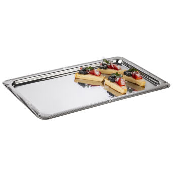 Tablett PROFI LINE rechteckig, GN 1/2, Edelstahl 18/10 poliert