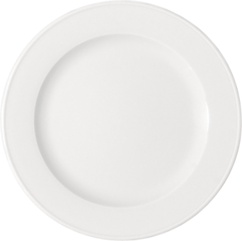 Teller BONN/BISTRO flach rund Fahne, Ø 19 cm, weiß