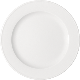 Teller BONN/BISTRO flach rund Fahne, Ø 20 cm, weiß