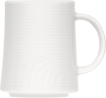 Kaffebecher CARAT 0,3 ltr., weiß mit Relief