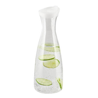 Karaffe 1,6 ltr., Polypropylen transparent, Schrauberschluß weiß