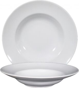 Pastateller NAPOLI WHITE tief rund Fahne, Ø 26 cm, weiß