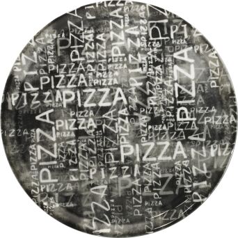 Pizzateller BLACK & WHITE Dekor Z70 rund, Ø 33 cm