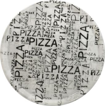 Pizzateller WHITE & BLACK Dekor Z69 rund, Ø 33 cm