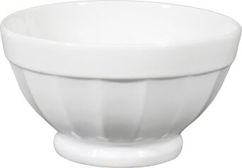 Schale NAPOLI WHITE rund mit Fuß, Ø 14 cm, weiß