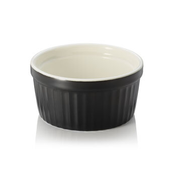 Ragout Fin Schälchen, Ø 9 cm, schwarz mit Relief