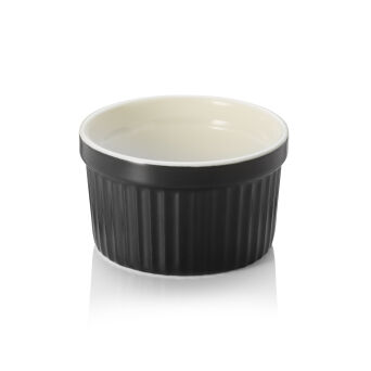 Ragout Fin Schälchen, Ø 7 cm, schwarz mit Relief