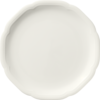 Teller CREATE flach rund coup, Ø 29 cm, creme mit Relief
