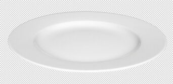 Teller MERAN flach rund Fahne, Ø 30cm, weiß
