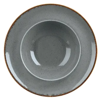 Teller SEASONS tief rund breite Fahne, Ø 26 cm, STORM