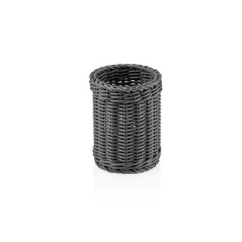 Besteckkorb WEAVER PRO, Ø 12 cm, PP geflochten grau
