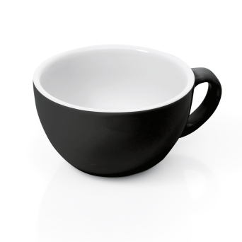 Cappuccino-Obertasse ITALIA BLACK, 0,28 ltr., schwarz-weiß
