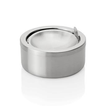 Druckaschenbecher rund, Ø 11,5 cm, Edelstahl